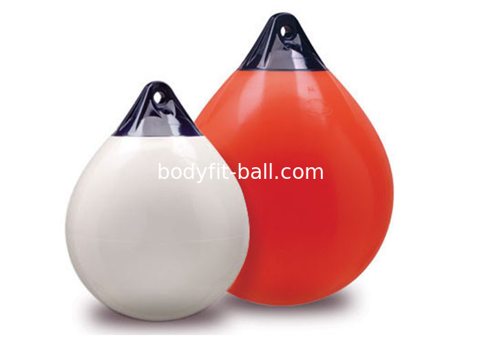 A Series PVC Boat Fender Red Inflatable Marine Buoy UV Protective For Yacht Dock